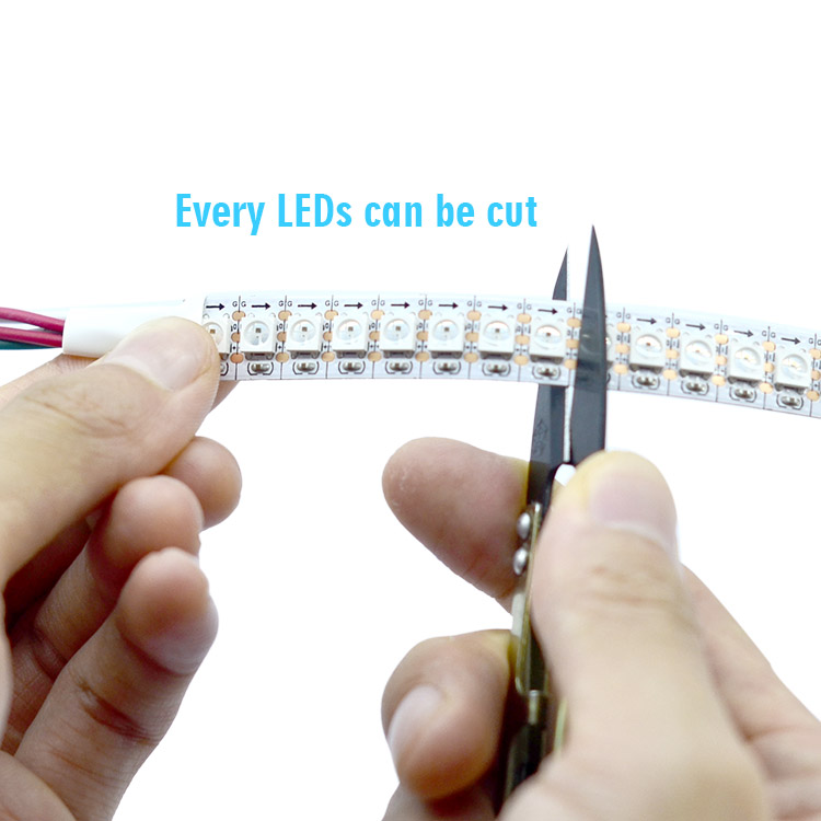 WS2811 DC5/12V Programmable LED Strip Lights, Addressable Digital Full Color Chasing Flexible LED Strips, Indoor Use, 288LEDs 6.56ft Per Reel By Sale WS2811 DC5/12V Programmable LED Strip Lights, Addressable Digital Full Color Chasing Flexible LED Strips, Indoor Use, 288LEDs 6.56ft Per Reel By Sale